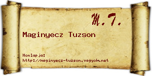 Maginyecz Tuzson névjegykártya